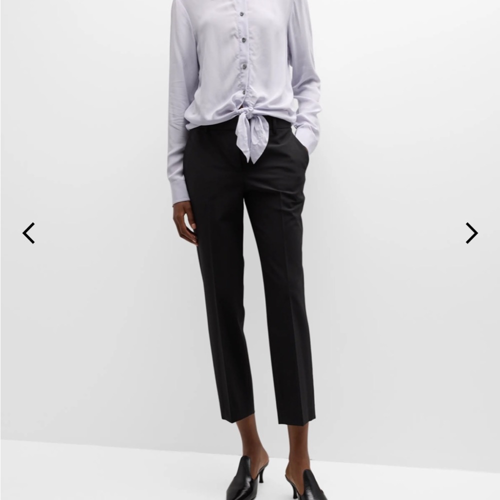 Theory Treeca 2 black traceable wool pants NWT size 4